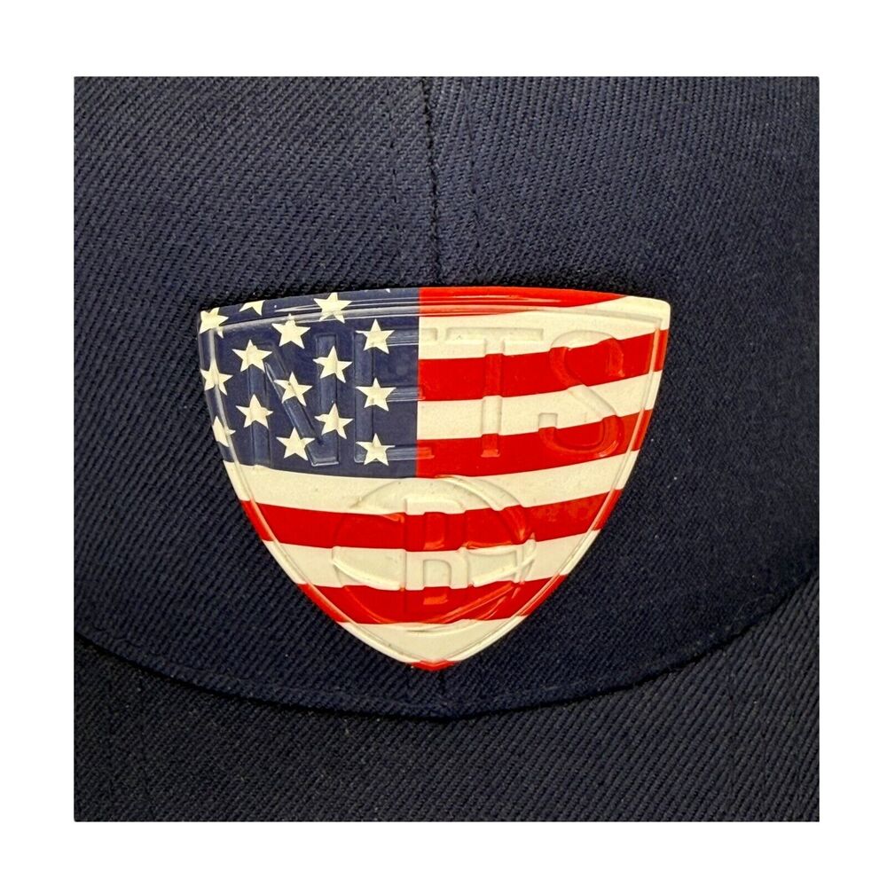 Mitchell & Ness Baseball Cap Men's One Size Navy Blue Logo Casual Snapback Hat - Picture 2 of 7